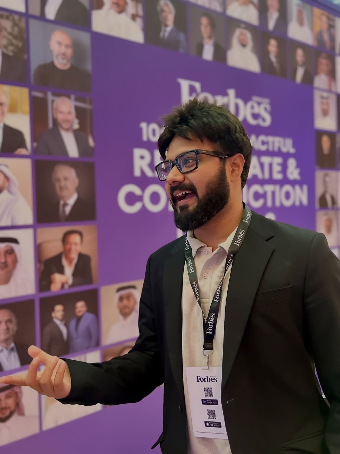 Sajid Manzur speaking at a Forbes event